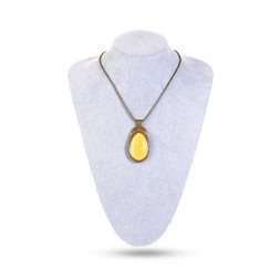 Колье &quot;Дуэт&quot; из Янтаря и нат кожи