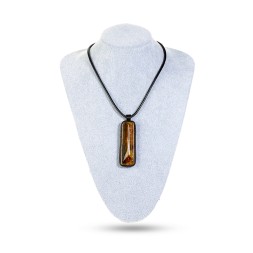 Колье &quot;Дуэт&quot; из Янтаря и нат кожи